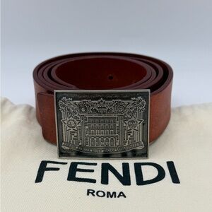 FENDI Unique Rare Authentic Unisex Leather Belt